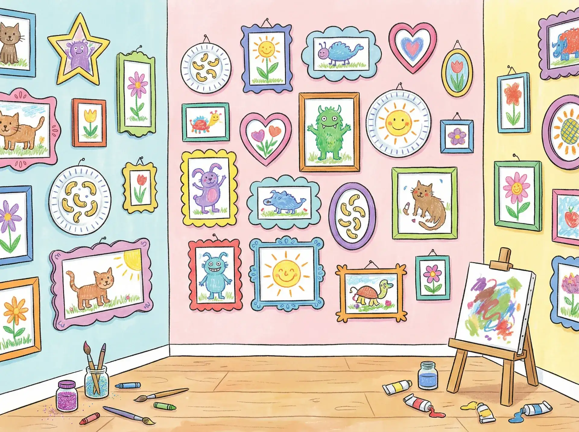 小朋友的彩色画作 - 秋蝉电视剧在线观看免费 创意展示